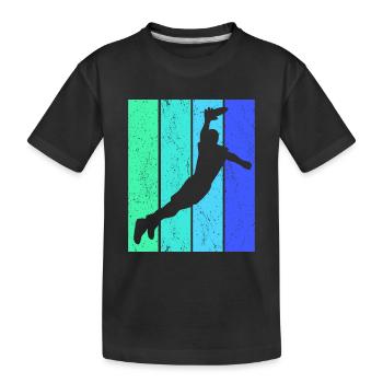 Ultimate Frisbee Spieler Retro Männer Kinder - Kinder Premium Bio T-Shirt - Schwarz - Vorne