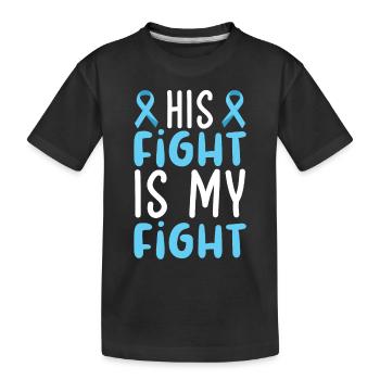 Prostate Cancer Blue Ribbon Prostate Cancer - Kids' Premium Organic T-Shirt - black - Front