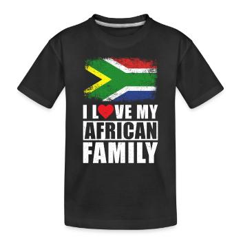 Südafrika Familie - Kinder Premium Bio T-Shirt - Schwarz - Vorne