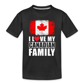 Famille Canada - T-shirt bio Premium Enfant - noir - Devant
