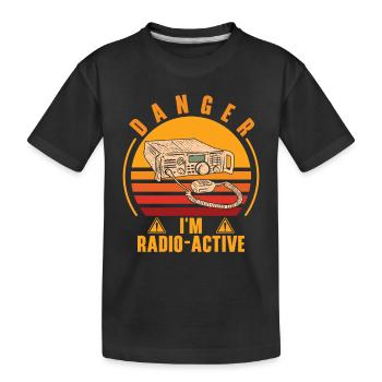 Funk Amateur Funker Funken Radio Hobby Geschenk - Kinder Premium Bio T-Shirt - Schwarz - Vorne