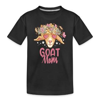Chèvre Mère Chèvre Mère Chèvre Chèvre Domestique Chèvre - T-shirt bio Premium Enfant - noir - Devant