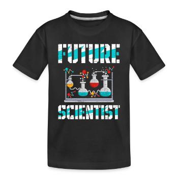 Zukünftiger Wissenschaftler Science Geek Chemiker Sciencegeek - Kinder Premium Bio T-Shirt - Schwarz - Vorne