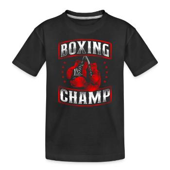 Boxing Vintage Boxing Champ - Kinder Premium Bio T-Shirt - Schwarz - Vorne