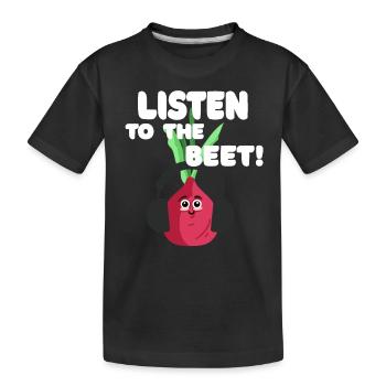 Écoutez le lit! - T-shirt bio Premium Enfant - noir - Devant