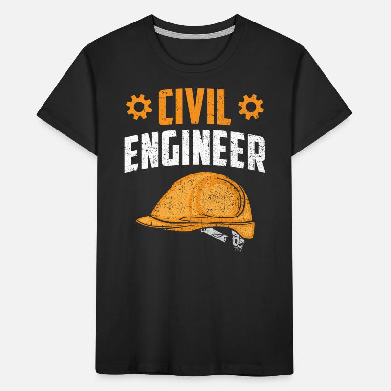 Civil Engineer Profession Student Civil Engineering Kids' Premium Organic T-Shirt