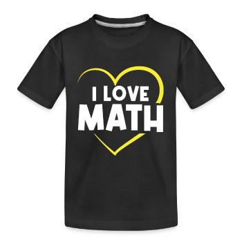 Ich liebe Mathe - Kinder Premium Bio T-Shirt - Schwarz - Vorne