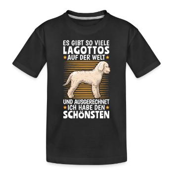 Habe den Besten Lagotto Romagnolo Wasserhund - Kinder Premium Bio T-Shirt - Schwarz - Vorne