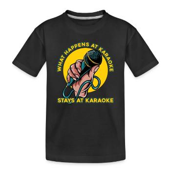 Karaoke Singing - Kids' Premium Organic T-Shirt - black - Front