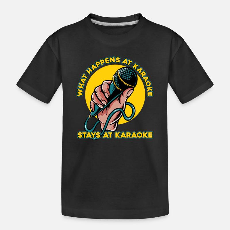 Karaoke Singen - Kinder Premium Bio T-Shirt - Schwarz