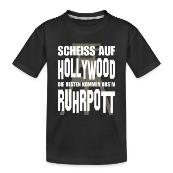 Ruhrpott Ruhrgebiet Spruch Sprüche Slang Dialekt - Kinder Premium Bio T-Shirt - Schwarz - Vorne