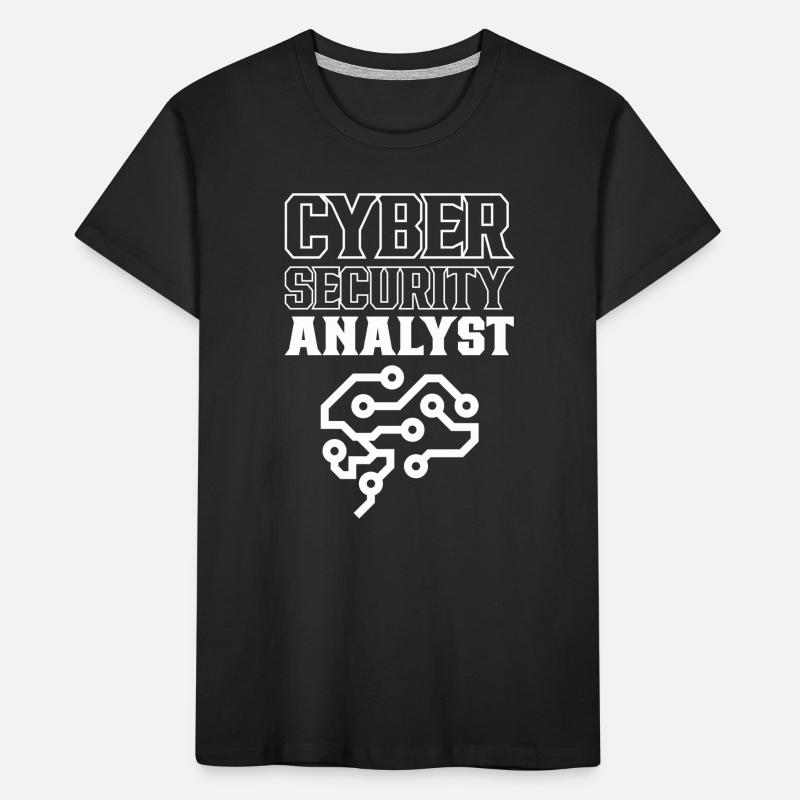 Cybersecurity Analyst IT Sicherheit Hacker Hack Kinder Premium Bio T-Shirt