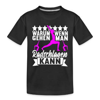 Turnen Turner - Kinder Premium Bio T-Shirt - Schwarz - Vorne