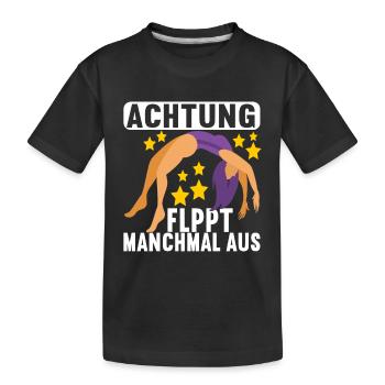 Turnen Turner - Kinder Premium Bio T-Shirt - Schwarz - Vorne