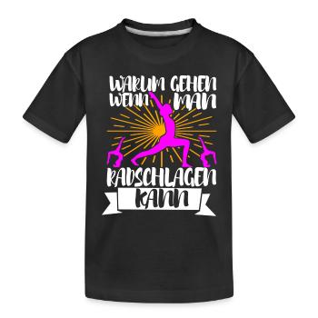 Turnen Turner - Kinder Premium Bio T-Shirt - Schwarz - Vorne