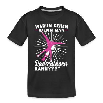 Turnen Turner - Kinder Premium Bio T-Shirt - Schwarz - Vorne