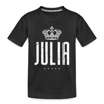 Julia - Kinder Premium Bio T-Shirt - Schwarz - Vorne