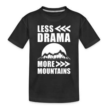 Berge - Kinder Premium Bio T-Shirt - Schwarz - Vorne
