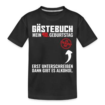 40. Geburtstag | 40 Geburtstag witzige Partyoutfit - Kinder Premium Bio T-Shirt - Schwarz - Vorne