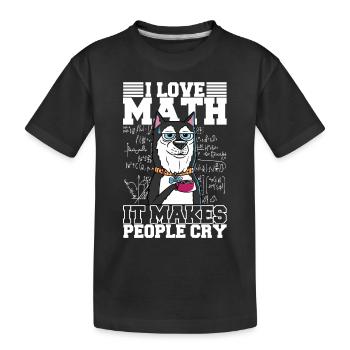 Professeur de mathématiques - T-shirt bio Premium Enfant - noir - Devant