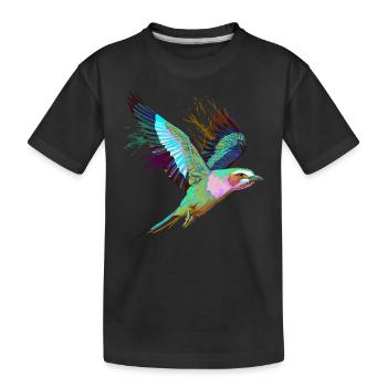 Porte-fourches volantes Bird - T-shirt bio Premium Enfant - noir - Devant