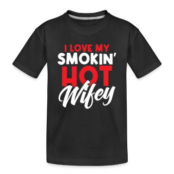 ich liebe meine ehefrau - Kinder Premium Bio T-Shirt - Schwarz - Vorne