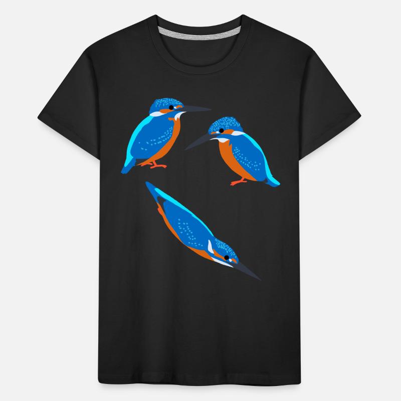 Vögel Eisvogel Kinder Premium Bio T-Shirt