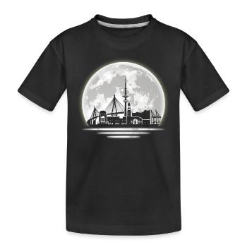 Ligne d’horizon de Hambourg - T-shirt bio Premium Enfant - noir - Devant