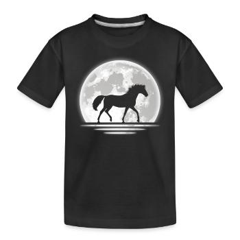 Cadeau cavalier d’équitation - T-shirt bio Premium Enfant - noir - Devant