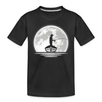 Angler - Kids' Premium Organic T-Shirt - black - Front