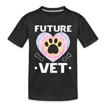 Zukünftiger Veterinärmediziner Tierarzt Tierarzt - Kinder Premium Bio T-Shirt - Schwarz - Vorne