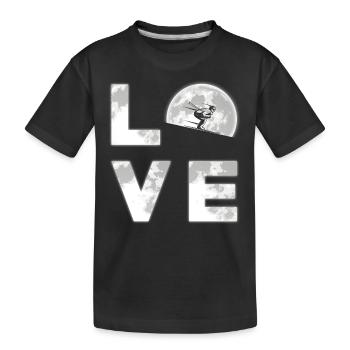Ski - Kids' Premium Organic T-Shirt - black - Front