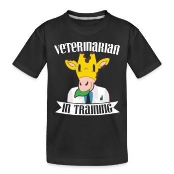 Tierarzt in Ausbildung Tierarzt Zukunft Tierarzt - Kinder Premium Bio T-Shirt - Schwarz - Vorne