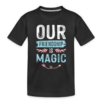 notre amitié magique - T-shirt bio Premium Enfant - noir - Devant