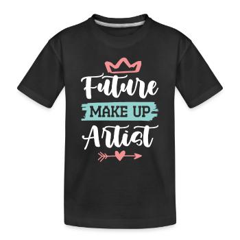 zukunft make up artist - Kinder Premium Bio T-Shirt - Schwarz - Vorne