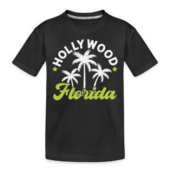 Hollywood Florida American USA Vacation Travel - Kids' Premium Organic T-Shirt - black - Front