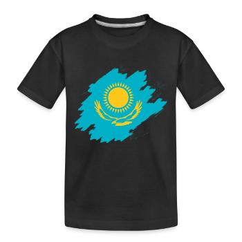 Drapeau du Kazakhstan - T-shirt bio Premium Enfant - noir - Devant