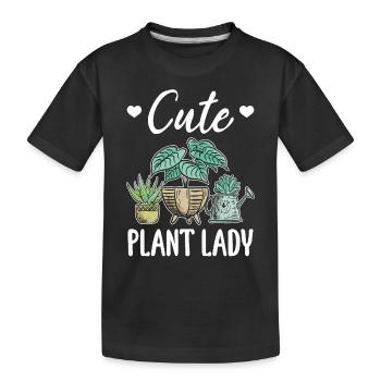 Mignon Plant Lady Jardinage Plantes Amoureuses de Plantes - T-shirt bio Premium Enfant - noir - Devant