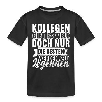 Abschiedsgeschenk Jobwechsel Kollege - Kinder Premium Bio T-Shirt - Schwarz - Vorne