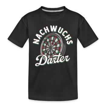 Nachwuchs Darter Dartspieler Dart Geschenk Kinder - Kinder Premium Bio T-Shirt - Schwarz - Vorne