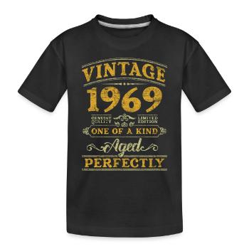 Vintage 1969 One Of A Kind - Kids' Premium Organic T-Shirt - black - Front