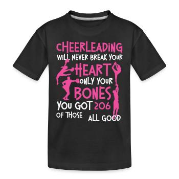 Cheer Cheerleading Cheerleading - Kinder Premium Bio T-Shirt - Schwarz - Vorne