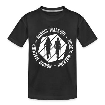 Marche nordique Bâtons de marche nordique - T-shirt bio Premium Enfant - noir - Devant