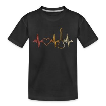 E Guitare Heartbeat Rétro - T-shirt bio Premium Enfant - noir - Devant