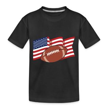 Football américain - T-shirt bio Premium Enfant - noir - Devant