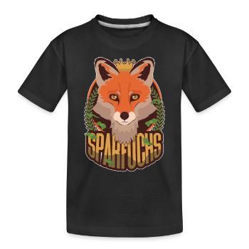 Sparfuchs Geschenk Sparsamer Mensch Geizkragen - Kinder Premium Bio T-Shirt - Schwarz - Vorne