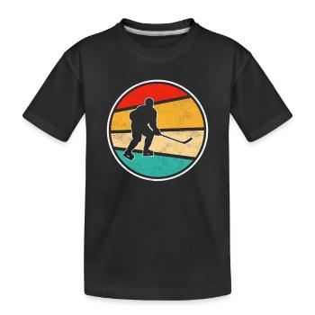 Hockey Hockey Hockey Rétro Logo - T-shirt bio Premium Enfant - noir - Devant