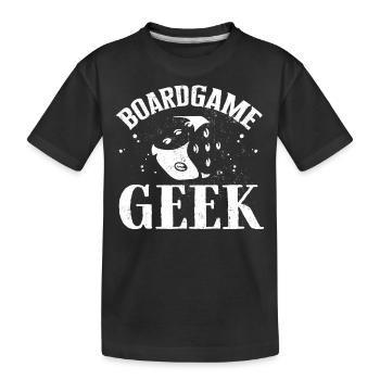 Brettspiel-Geek, Boardgamer - Kinder Premium Bio T-Shirt - Schwarz - Vorne