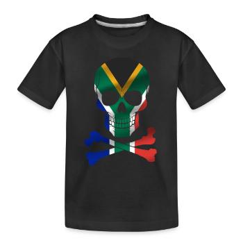 Drapeau de l’Afrique du Sud - T-shirt bio Premium Enfant - noir - Devant
