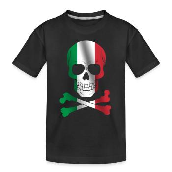 Italy Flag - Kids' Premium Organic T-Shirt - black - Front